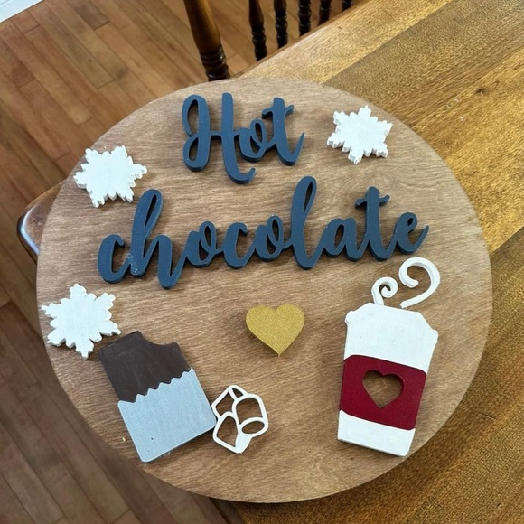 Wooden Hot Chocolate Sign - Picture 1 of 1